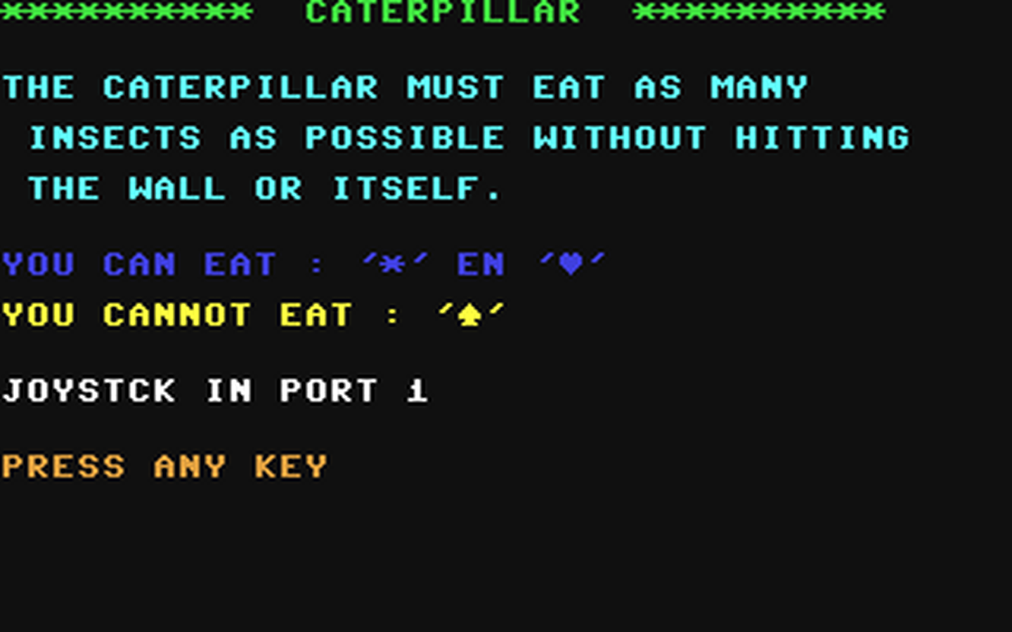 C64 GameBase Caterpillar Robtek_Ltd. 1986