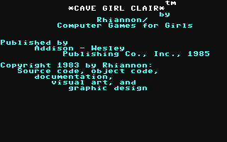 C64 GameBase Cave_Girl_Clair Addison-Wesley_Publishing_Co.,_Inc. 1985