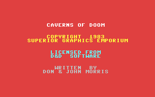 C64 GameBase Caverns_of_Doom Superior_Graphics_Emporium 1984