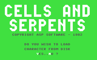 C64 GameBase Cells_and_Serpents Argus_Press_Software_(APS) 1982