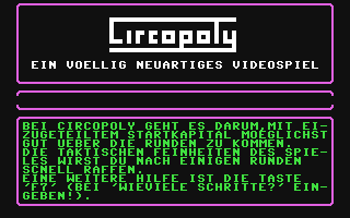 C64 GameBase Circopoly S+S_Soft_Vertriebs_GmbH 1984