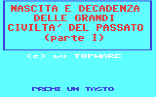 C64 GameBase Civilta_del_Passato_-_Prima_Parte Topware 1987