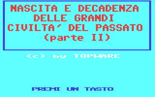 C64 GameBase Civilta_del_Passato_-_Seconda_Parte Topware 1987