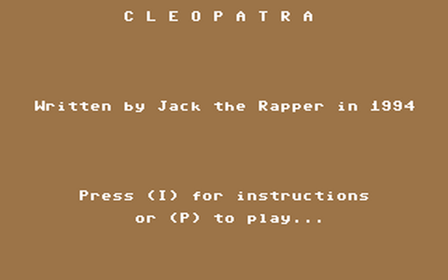 C64 GameBase Cleopatra B-Soft_PD 1995