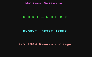 C64 GameBase Code-Woord Wolters_Software 1984