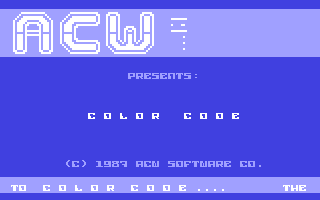 C64 GameBase Color_Code ACW_Software_Co. 1987