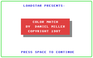 C64 GameBase Color_Match Loadstar/Softdisk_Publishing,_Inc. 1987
