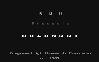 C64 GameBase Colorout RUN 1990