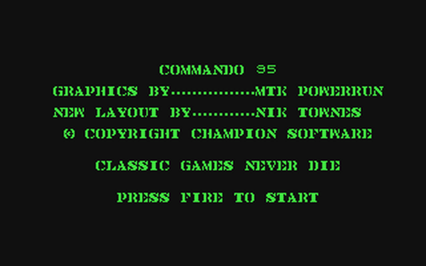 C64 GameBase Commando_95 Champion_Software 1995