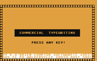 C64 GameBase Commercial_Typewriting_-_Touch_Typing_Tutor Southern_Cross_Software 1983