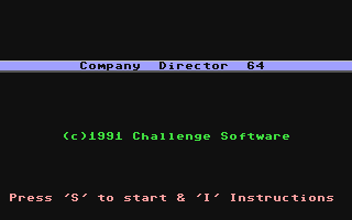 C64 GameBase Company_Director_64 Challenge_Software 1991