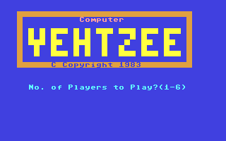 C64 GameBase Computer_Yehtzee Argus_Specialist_Publications_Ltd./Your_Commodore 1985