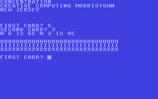 C64 GameBase Concentration Creative_Computing 1979