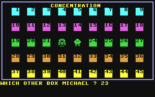 C64 GameBase Concentration OziSoft 1983