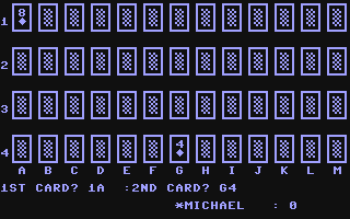 C64 GameBase Concentration ShareData,_Inc. 1987