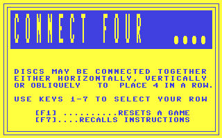 C64 GameBase Connect_Four PCW_(Popular_Computing_Weekly)/Sunshine_Publications_Ltd. 1983