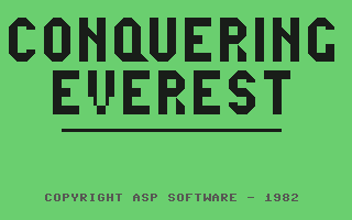 C64 GameBase Conquering_Everest Argus_Press_Software_(APS) 1982