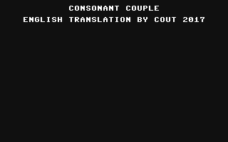 C64 GameBase Consonant_Couple (Not_Published) 2017