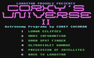 C64 GameBase Corky's_Universe_II Loadstar/J_&_F_Publishing,_Inc. 1998