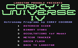 C64 GameBase Corky's_Universe_IV Loadstar/J_&_F_Publishing,_Inc. 1999