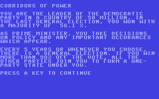 C64 GameBase Corridors_of_Power Interface_Publications 1984