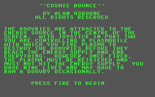 C64 GameBase Cosmic_Bounce Cable_Software_Ltd. 1984