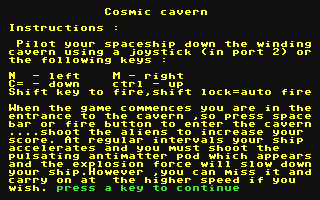 C64 GameBase Cosmic_Cavern Business_Press_International_Ltd./Your_Computer 1984
