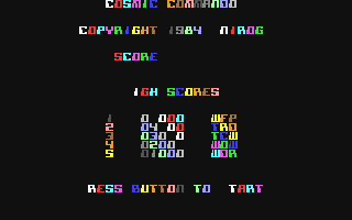 C64 GameBase Cosmic_Commando Anirog_Software 1984