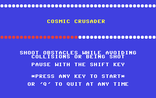 C64 GameBase Cosmic_Crusader ShareData,_Inc./Green_Valley_Publishing,_Inc. 1985