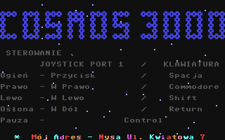 C64 GameBase Cosmos_3000 Biuro_Informatyczno_Wydawnicze_(BIW) 1994