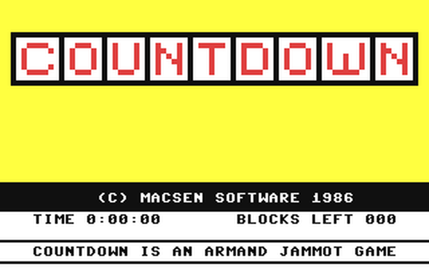 C64 GameBase Countdown TV_Games/Macsen_Software 1986