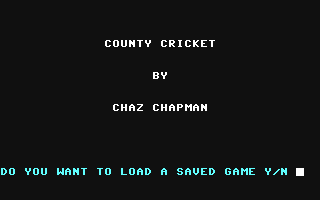 C64 GameBase County_Cricket D&H_Games 1989