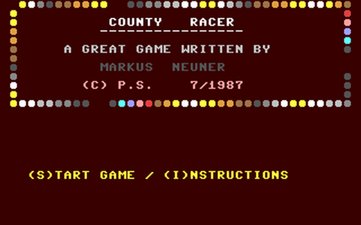 C64 GameBase County_Racer Phantom_Soft 1987