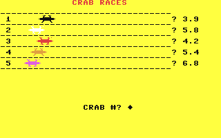 C64 GameBase Crab_Races Reston_Publishing_Company,_Inc. 1984
