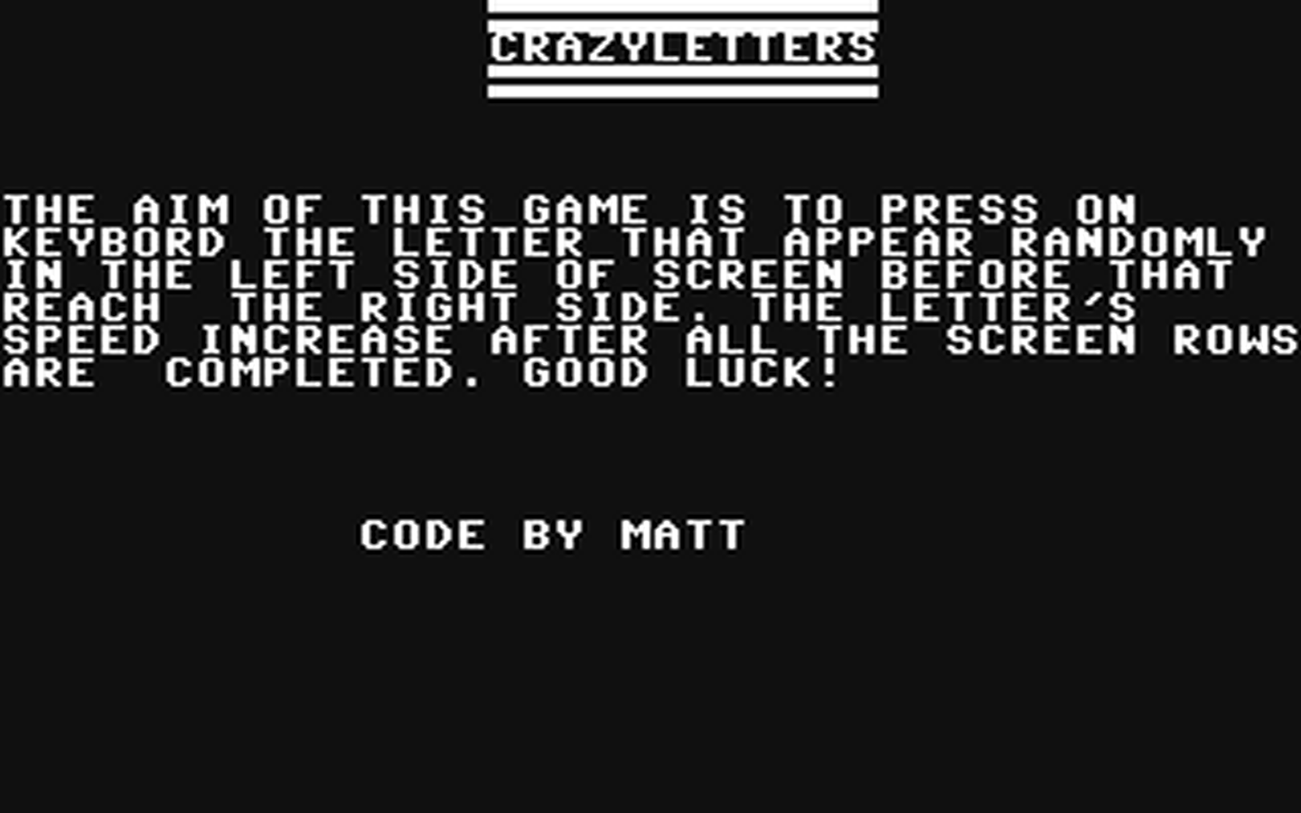 C64 GameBase CrazyLetters The_New_Dimension_(TND) 2016