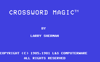 C64 GameBase Crossword_Magic_4.0 Mindscape,_Inc. 1985