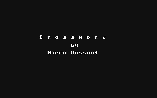 C64 GameBase Crossword Editronica_s.r.l./Commodisk 1985