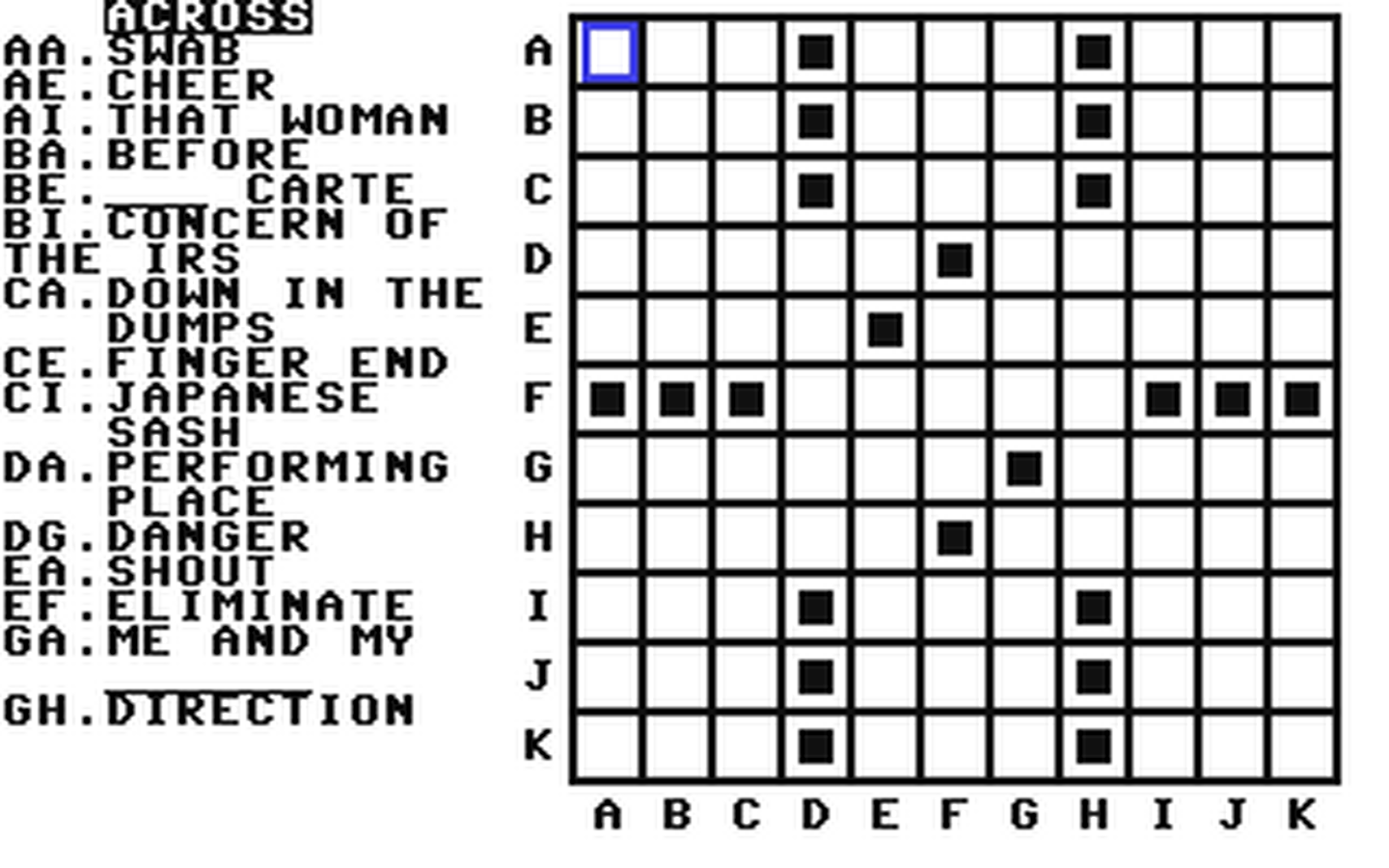 C64 GameBase Crosswords