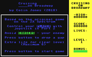 C64 GameBase Cruising_on_Broadway (Public_Domain) 2019