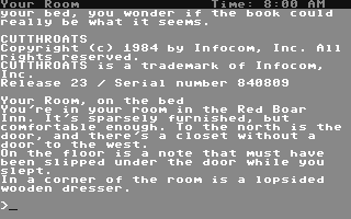 C64 GameBase Cutthroats Infocom 1984