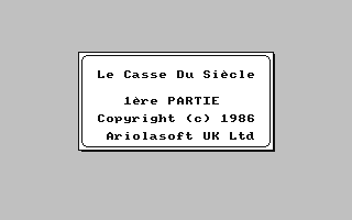 C64 GameBase Casse_du_Siecle,_Le Ariolasoft 1986
