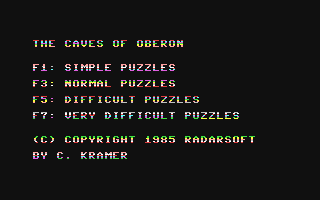 C64 GameBase Caves_of_Oberon,_The RadarSoft 1985