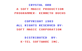 C64 GameBase Crystal_Orb,_The K-Tek/K-Tel_Software_Inc. 1983