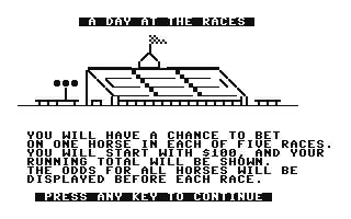 C64 GameBase Day_at_the_Races,_A Datamost,_Inc. 1984
