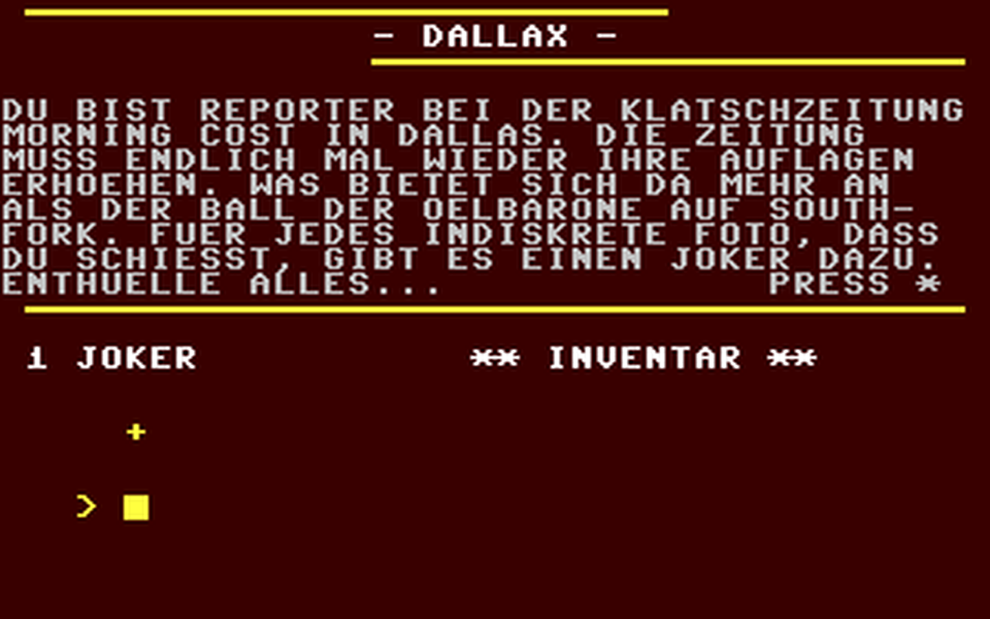 C64 GameBase Dallax_-_Sex_und_Crime_in_Southfork A&S_Software 1989
