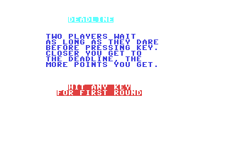 C64 GameBase Deadline CW_Communications,_Inc./RUN 1984
