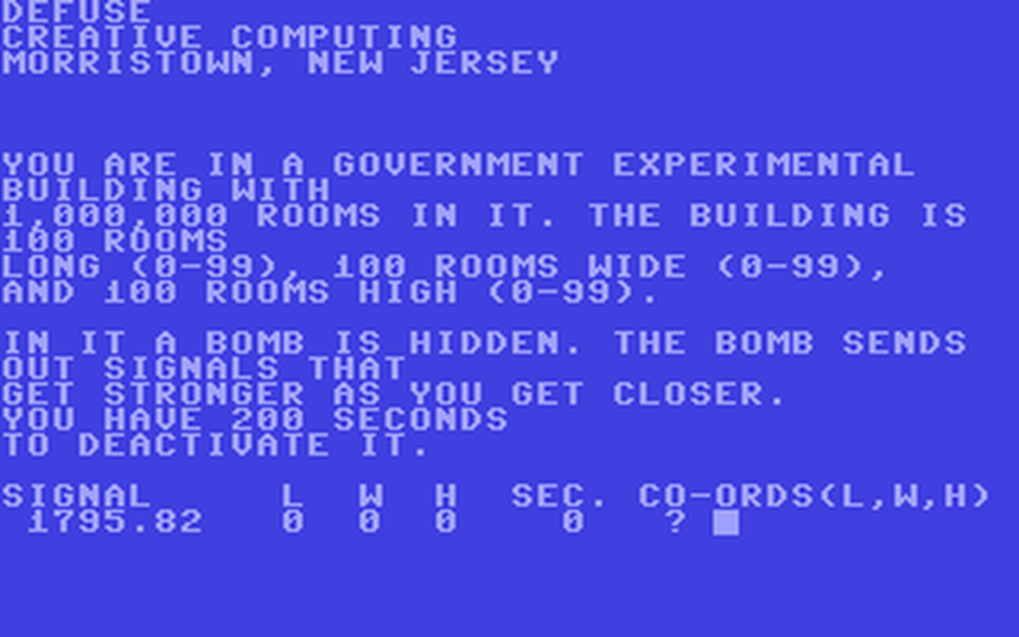 C64 GameBase Defuse Creative_Computing 1979
