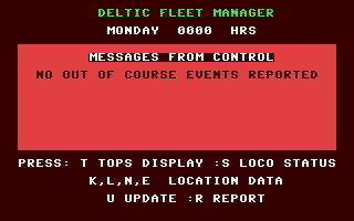 C64 GameBase Deltic_Fleet_Manager Dee-Kay_Systems 1986