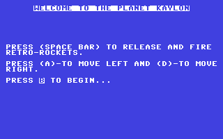 C64 GameBase Descent_to_Kaylon COMPUTE!_Publications,_Inc./COMPUTE!'s_Gazette 1984