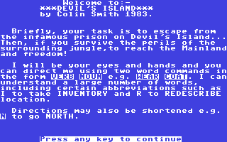 C64 GameBase Devil's_Island Gilsoft 1984